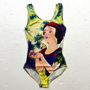 Upcycled Disney Snow White Vampire Bodysuit, Size Medium